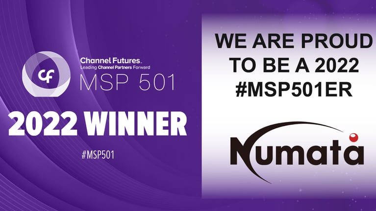 Numata Ranked on Channel Futures 2022 MSP 501 - Tech Industry’s Most Prestigious List of Managed Service Providers Worldwide