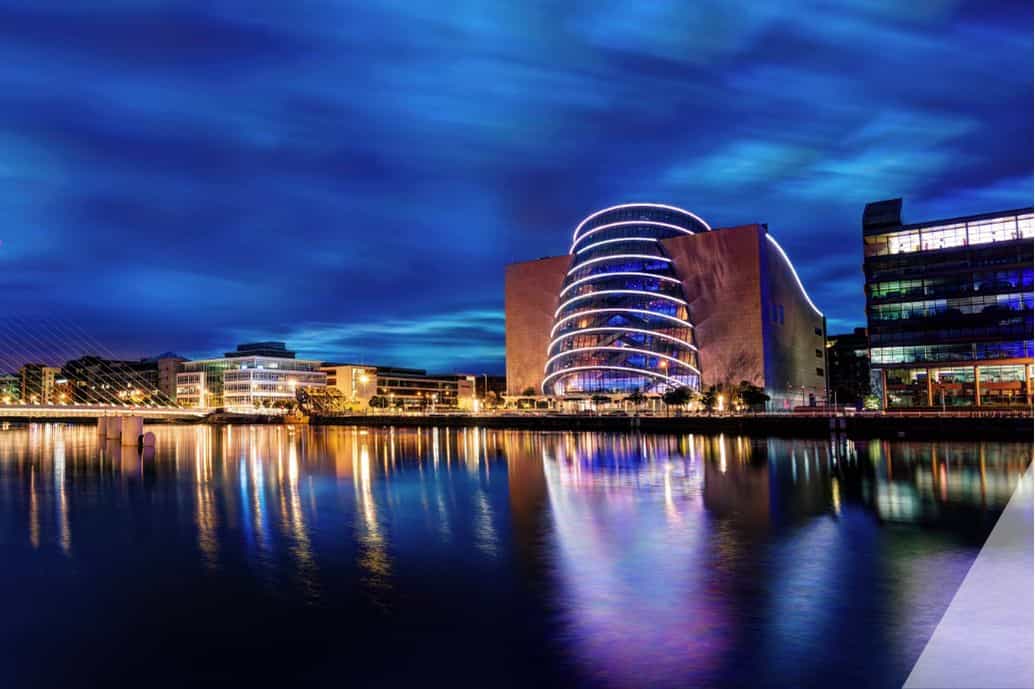 City view of Dublin in Ireland